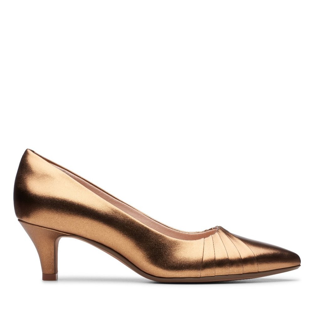 clarks linvale crown copper heels size 10M